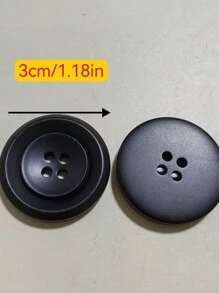 20 件/40 件仿水果树脂纽扣，适用于外套、夹克、缝纫配件，手工缝制 - 黑色 - 查看 5