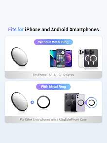 KICK-POP Mobile Phone Rear Selfie Mirror, Magnetic High-Definition Camera Auxiliary Mirror Phones For Selfies, Vlogging And Streaming - Multicolor - View 4