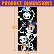 SYNCFUN 3D Design Cute Skeleton Family Door Cover 30" X 72" For Halloween Door, Window And Wall Cover Decoration - Nhiều màu - Xem 2