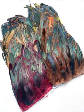 1Meters Natural Chicken Rooster Tail Feathers Trims Fringe Ribbons For Sewing Accessories DIY Plumes Dream Catcher Decor 13-18cm