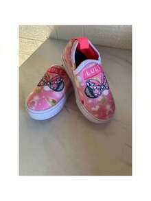 Girls' Pink Slip On Tennis Shoes Easy On - Màu Hồng Tươi - Xem 5