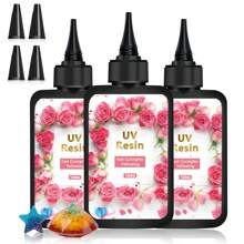 100g/200g/300g/500g/1000g 高透明 UV 水晶环氧树脂，快干 UV 固化树脂，适用于 DIY 工艺品