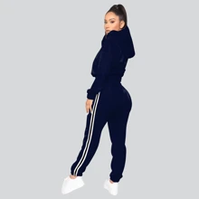 Conjunto Deportivo 2 Piezas Para Dama SEXY FASHION SJ107 - Azul Marino - Ver 2