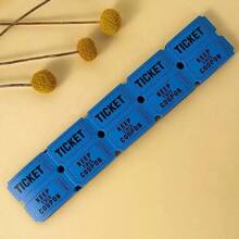 200/100 Pairs Raffle Tickets, Double Roll, Ticket For Events, Entry, Class Reward, Fundraiser & Prizes, Red, Yellow, Green, Blue, Pink, Purple, Orange, Gray 8 Color Selection(400/200pcs) - Blue - View 4