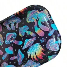 万圣节主题手动研磨器/研磨器套装，4 件套，3 腔锌合金研磨器，7.1x5.5 英寸金属卷烟托盘，多功能香烟研磨器套装，香料研磨器 - 送给亲朋好友的理想礼物