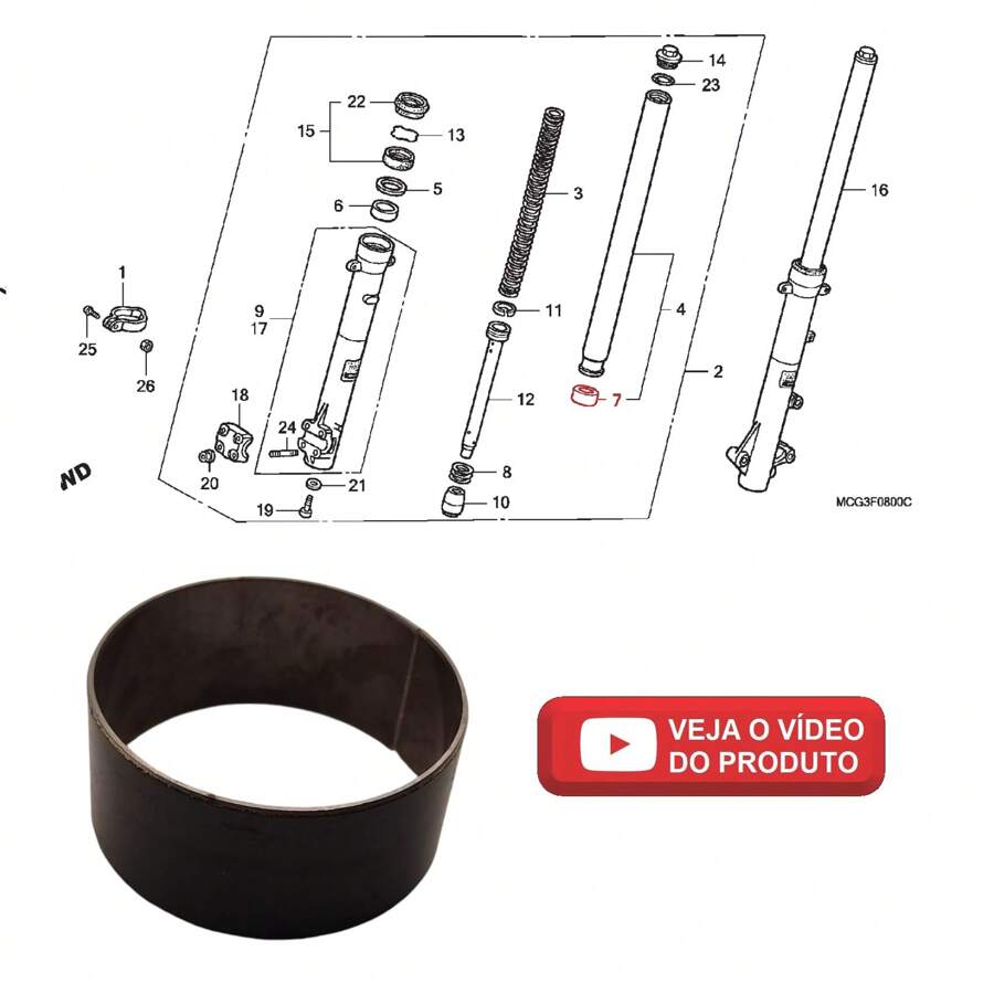 Pair Of Internal Sliding Bushings For Suspension Arm Nx 400 Falcon Up