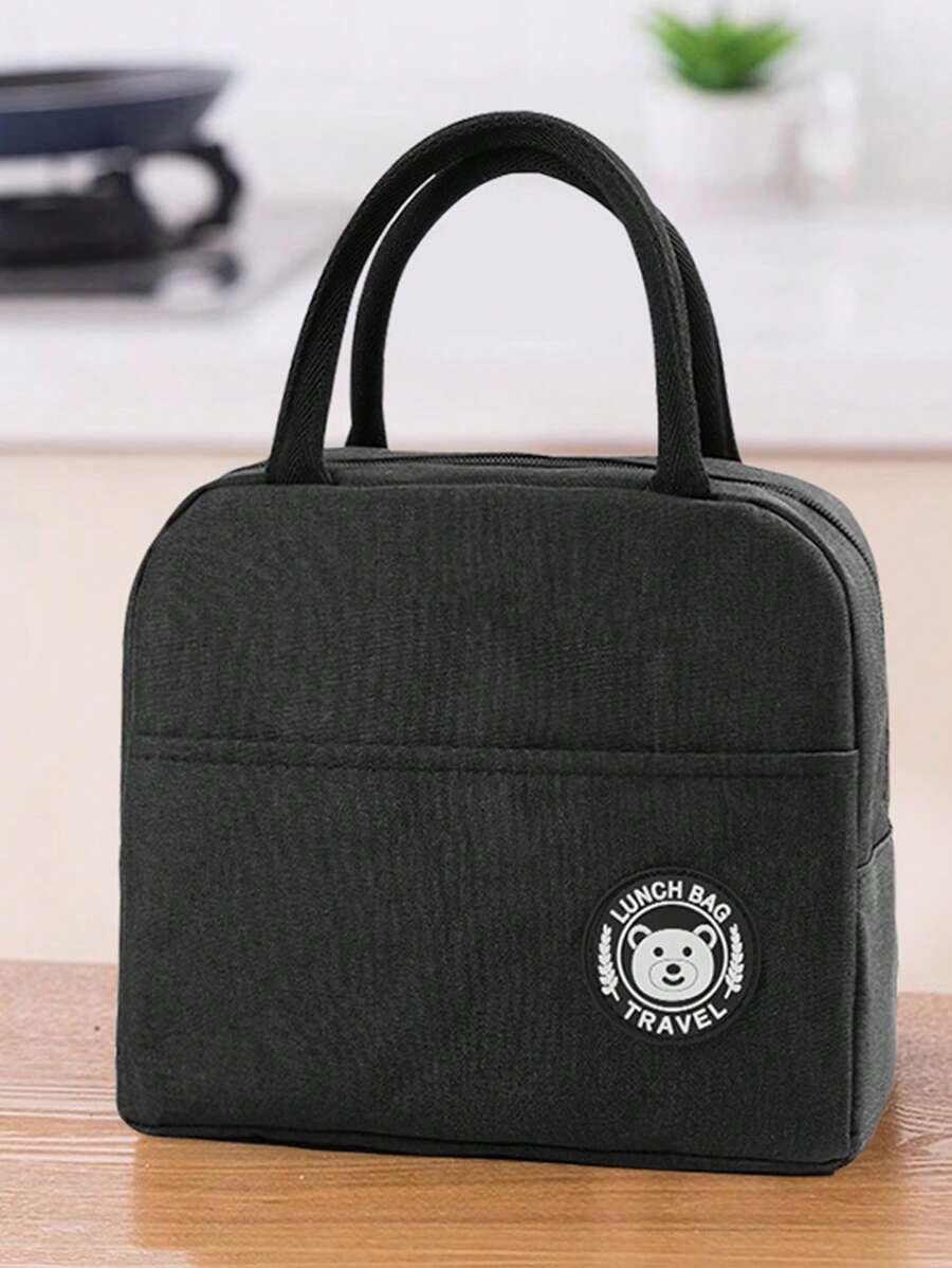 1pc Insulated Lunch Bag Office Worker Bento Box Cooler Bag Large
