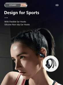 Lenovo LP75 蓝牙耳机，带显示屏的耳挂设计，超长续航5.3小时，HIFI音质，低延迟，适合音乐、游戏、跑步，防水，带麦克风的无线耳塞