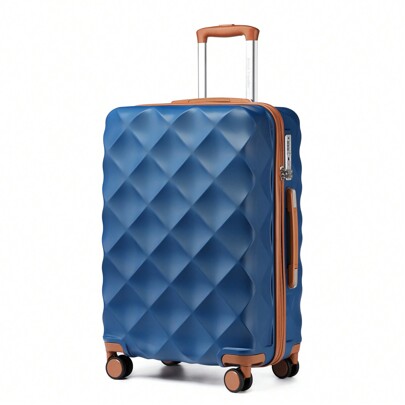 Maleta rígida ultraligera con diseño de diamantes ásperos de ABS+PC con cerradura TSA y 4 ruedas giratorias disponible en tamaño de cabina de 20" y tamaños facturables de 24" y 28" (1 pieza) Maleta de viaje Maleta Maletas Caso resistente Equipaje de mano