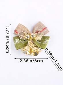 1pc Giáng sinh vải bố nơ chuông trang trí cây thông Noel mini chuông mặt dây chuyền đạo cụ cho trung tâm mua sắm, trang trí Giáng sinh, quà tặng Giáng sinh - Nhiều màu - Xem 7