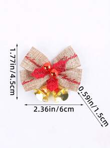 1pc Giáng sinh vải bố nơ chuông trang trí cây thông Noel mini chuông mặt dây chuyền đạo cụ cho trung tâm mua sắm, trang trí Giáng sinh, quà tặng Giáng sinh - Nhiều màu - Xem 5