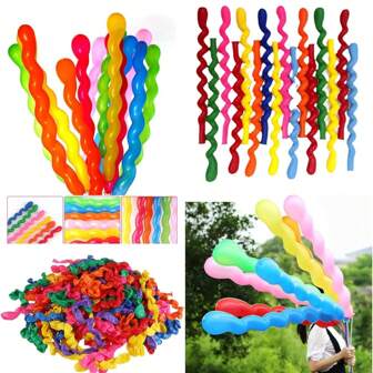 10/20/30/50/100PCS 40inch Latex Spiral Balloons Twisting Long Balloon For Playing Birthday Party Tying Balloon Arch Wedding Engagement Festival Theme Parties Decoration,Christmas