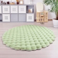 1pc Plush Soft Comfortable Circular Solid Color Rug, Cozy Fluffy Carpet Suitable For Bedroom, Living Room, Sofa, Vanity Area And More Gifts Birthday Graduation
