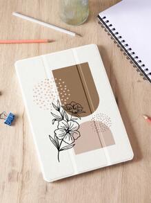 1 件印刷块图案兼容平板电脑保护套，适用于 iPad 10.2 英寸、iPad Pro 2021/2020、iPad 第 9/10 代、Galaxy Tab A8 10.5 英寸 2022、Matepad 10.4/Tab、平板电脑，带笔架和自动睡眠/唤醒功能 - 彩色 - 查看 3