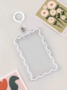 1pc And 1pc Key Ring Transparent Creative Acrylic Student Campus Card Meal Card Protective Cover Key Ring Office Supplies School Supplies Home Supplies Back To School Gift Holder Badge Holder License Holder Organize Your Student/Teacher Certificates Key Cards And Driving License With This Transparent Card Sleeve Set And Ordinary Key Tool Hanging Clip Card Holder Wallet Business Card Holder Credit Card Holder Id Card Holder Women For Women Card Wallet - Multicolor - View 10