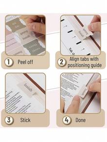 80 Bible Tags, Sticky Index Tags, 80 Tags, Bible Index Tags, Old And New Testaments (Includes 64 Books And Blank Tags) Self-Editable Written Tags, Bible Book Tags, - Multicolor - View 7