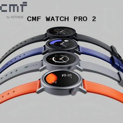  CMF By Nothing Watch Pro 2，1.32 英寸 AMOLED，健身追踪器，SPO₂ 监测，120 种运动模式，11 天电池寿命，远程摄像头和音乐控制，自定义表盘和提醒和小部件