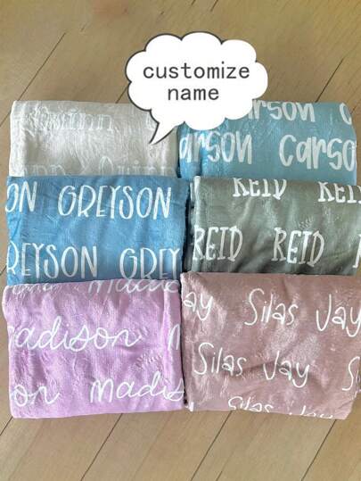 1pc Personalized Blanket Gift Blanket With Name Blanket Gift Personalized Gift Blanket Gift,Great Holiday Gift For Classmates, Friends, Family And Lovers, Used For Nap, Camping, Travel,280GSM Washable,Lightweight,Breathable, Cozy,Comfortable,Warm,Soft,Simple Custom,Unique,Personalized Ideal Gifts For Him,Ideal Gifts For Her,Ideal Gifts For Boyfriend,Ideal Gifts For Girlfriend,Ideal Gifts For Dad,Ideal Gifts For Mom,Ideal Gifts For Friends,Ideal Gifts For Family Him,Her,Boyfriend,Girlfriend,Dad,Family,Mom,Friends For Anniversaries,For Graduation,For Housewarming,For Weddings,For Birthdays Sofa,Bed,Car,Tea Room,Bedroom,Living Room,Customized Throws,Season Picks,Fall Decor