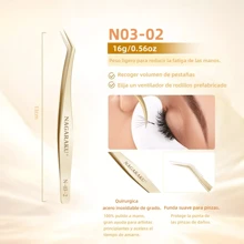 Pinza Nagaraku Dorado N-03-2 Para Extensiones Pestañas LEODY - Dorado - Ver 3