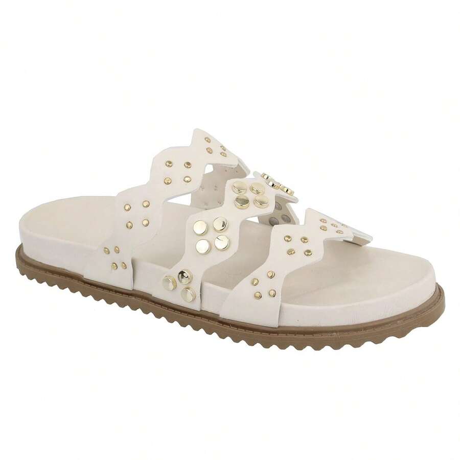 New Polka Dot Flat Papete Sandal - 白色 - 查看 1