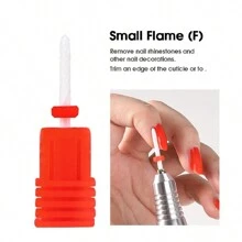 5 piezas Fresas de cerámica para manicura para eliminar esmalte de gel, accesorios de herramienta de máquina de taladro de uñas eléctrica TC0505-5PCS-F - Multicolor - Ver 3