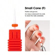 5 piezas Fresas de cerámica para manicura para eliminar esmalte de gel, accesorios de herramienta de máquina de taladro de uñas eléctrica TC0505-5PCS-F - Multicolor - Ver 6