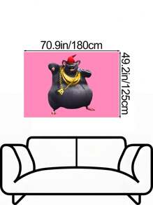 1pc Rock Music Fans' Energy Tapestry - Funny Decorative Backdrop Cloth For Dorm And Home - Polyethylene Fiber, High Definition Single-Sided Print - Perfect Wall Art For Living Room, Bedroom, And Student Space,Christmas