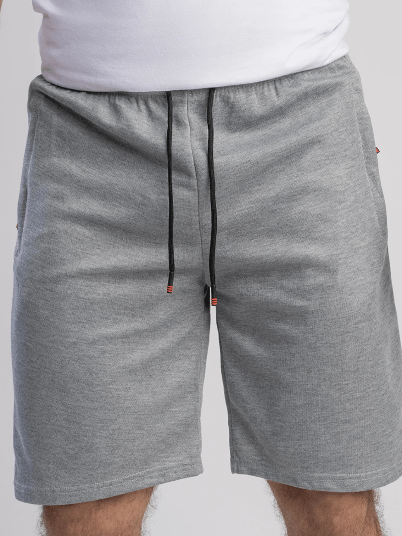 Men's Fleece Shorts (Fine Mesh) With ZIPPER POCKETS - Màu Xám nhạt - Xem 1