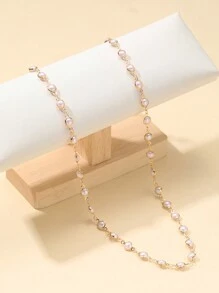 1 chiếc vòng cổ dài đính đá pha lê nhiều màu sắc thời trang, thanh lịch và gợi cảm, thích hợp cho kỳ nghỉ hè, hẹn hò, tiệc tùng, quà tặng Giáng sinh, đa năng để đeo hàng ngày - Bạc - Xem 8