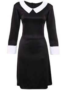 I LOVE FANCY DRESS Womens Gothic Daughter Costume Halloween Wednesday Fancy Dress Outfit Add Accessories Tv Film Outfit 60s Scary Family Cute Dress Addams - Dress, Wig, Tights and Face Paint - View 6