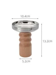 1PC Scandinavian Ins Style Stainless Steel Round Solid Wood Base Tray Living Room Aromatherapy Desktop Organizer Storage Tray Jewelry Tray Christmas Gift - Multicolor - View 5