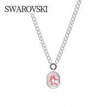 Swarovski ALEA:PEND LSIA/CRY/RHS 5649789 Red Jewelry Necklace For Women, Holiday Gift