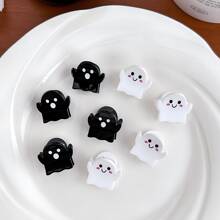 Erschreckend und süßer Geist Mini Haarclip ist die perfekte Wahl zum Haare Clippsen - Hergestellt aus Acrylmaterial - Geeignet für Mädchen ab 16 Jahren - Süßes und verspieltes Design - Perfekt um Spaß in deine Frisur zu bringen - 8er Set Herbst Winter Halloween Haarklammer Haarschmuck für Frauen für Urlaubsoutfits