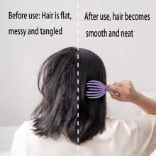 1 pièce Peigne à cheveux creux, peigne de coiffure portable pour volumiser les racines des cheveux, utilisation double pour cheveux secs et mouillés, massage du cuir chevelu, conception de tirelire avec rangement dissimulé
