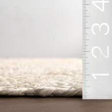 SHEIN X Heather Rae Nuloom Rigo Hand Woven Farmhouse Jute Area Rug For Bedroom, Dining Room, Living Room, Hallway, Office, Kitchen, Entryway