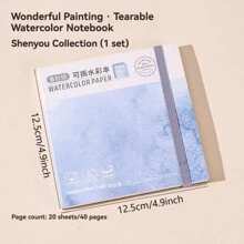 Cuaderno de acuarela desgarrable, 20 hojas de papel grueso de acuarela de 300 g, grano medio, cuaderno de dibujo portátil para viaje, para grafiti, pintura, regreso a la escuela, día de la madre, regalo para mamá