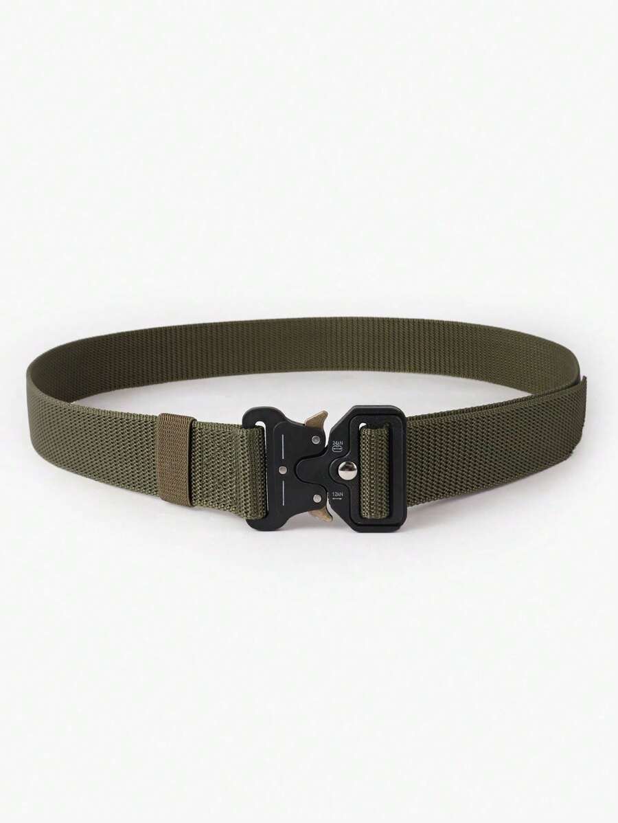 1pc Tactical Belt, Outdoor Training QuickRelease Elastic Nylon Belt