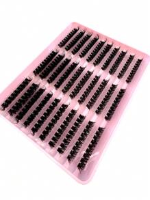 Bộ 290 sợi mi giả xoăn C/D, mềm mại và bồng bềnh 60D-80D-100D, mi đơn 0.07mm, các cụm mi giả nhiều độ dài 9mm/11mm/13mm/15mm/17mm, bộ nối mi 3D dày kiểu Nga, mi đơn dày, mi giả mềm mại tự nhiên, hiệu ứng trang điểm mắt khói bồng bềnh, phù hợp cho trang điểm hàng ngày, dự tiệc, sân khấu và du lịch, cần thiết cho trang điểm mắt Lễ Tạ ơn và Halloween, món quà thanh lịch, cụm mi dễ sử dụng cho người mới bắt đầu, cụm mi, mi đơn, mi giả. - D - Xem 7