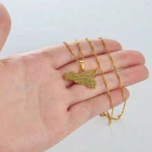1 chiếc vòng cổ mặt dây chuyền hình bản đồ và tên thành phố Sicily của Ý, màu bạc/vàng trang sức Sicilia của Ý - Nhiều màu - Xem 5