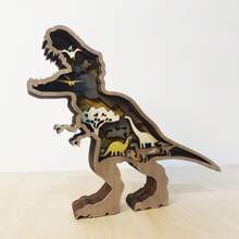 1 pièce Ornement 3D creux en bois multicouche, artisanat en bois créatif pour la décoration de bureau à domicile, cadeau d'anniversaire, fournitures pour les fêtes, décor de scène
