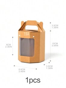 [10pcs/5pcs/1pc] 简约透明窗口牛皮纸八角礼盒、礼品展示盒、可爱折叠花礼盒、礼品包装盒、小雕像展示盒、珠宝透明窗口礼盒、口红和化妆品礼盒、生日礼盒，适用于情人节派对、返校季、生日派对、万圣节派对、圣诞派对、感恩节派对、送给家人和朋友的礼物 - 八角形手提禮品盒 - 查看 16