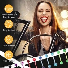 1PC Heart Tongue Barbell Ring Simple Piercing Body Jewelry 14g - Silver - View 7