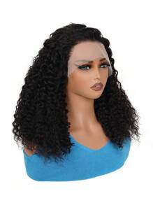 Jerry Curly Lace Front Wigs Human Hair HD 13x4 Glueless Lace Frontal Wigs Human Hair Wigs For Women 250% Density Wet And Wavy Lace Front Wigs Human Hair Pre Plucked With Baby Hair Natural Color - Natural Black - View 5