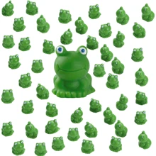 10/50/100 PCS Tiny Frog Mini Resin Frogs Miniature Plastic Green Frog Figures For Craft, Garden Decor, Home Decorations
