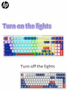 HP Teclado de membrana RGB retroiluminado pequeño y portátil para oficina, compatible con Windows, tabletas, portátiles y computadoras de escritorio para gamers, teclado retroiluminado con cable, para juegos y oficina - Combinación de colores - Ver 12