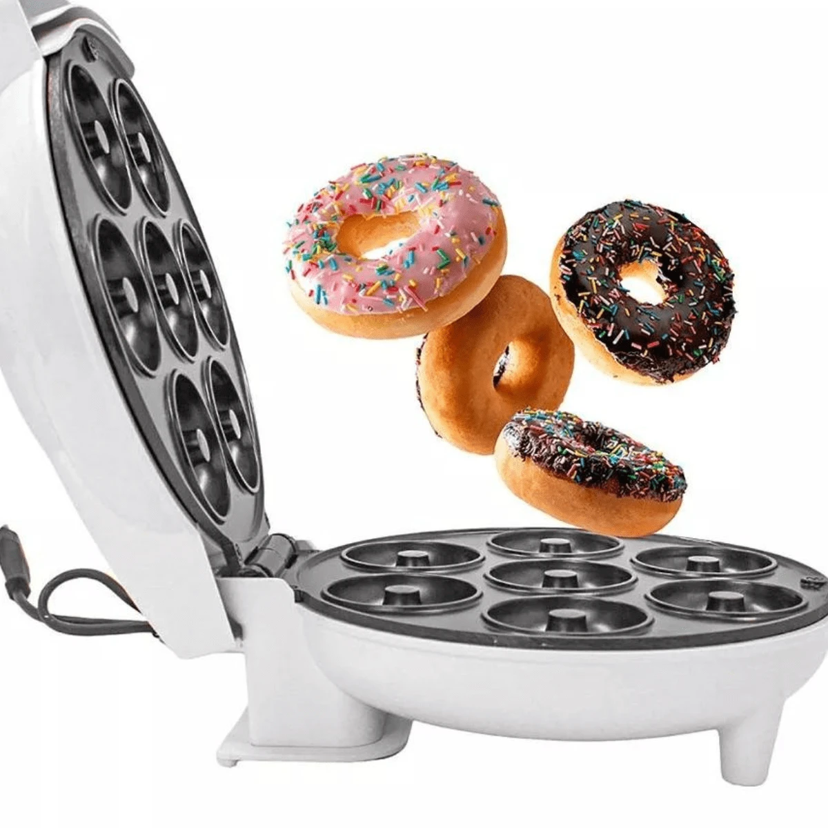 Electric 7 Hole Donut Making Machine With Surface - 彩色 - 查看 1