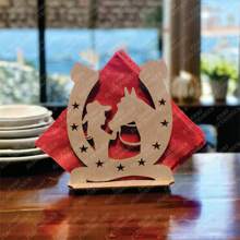 Servilletero Herradura Vaquera Caballo 10 Piezas - Marrón - Ver 3