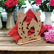 Servilletero Herradura Vaquera Caballo 10 Piezas - Marrón - Ver 1