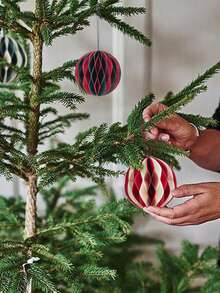 1pc Honeycomb Ball Pendant Easy Assemble New Year Christmas Tree Paper Hanging Decoration Wedding Birthday Party - Multicolor - View 4