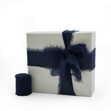 1 Roll 5M Long 38mm INS Style Chiffon Ribbon With Fringe Edges, Suitable For Bouquets, Gifts, Weddings